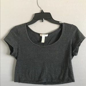 Gray crop top
